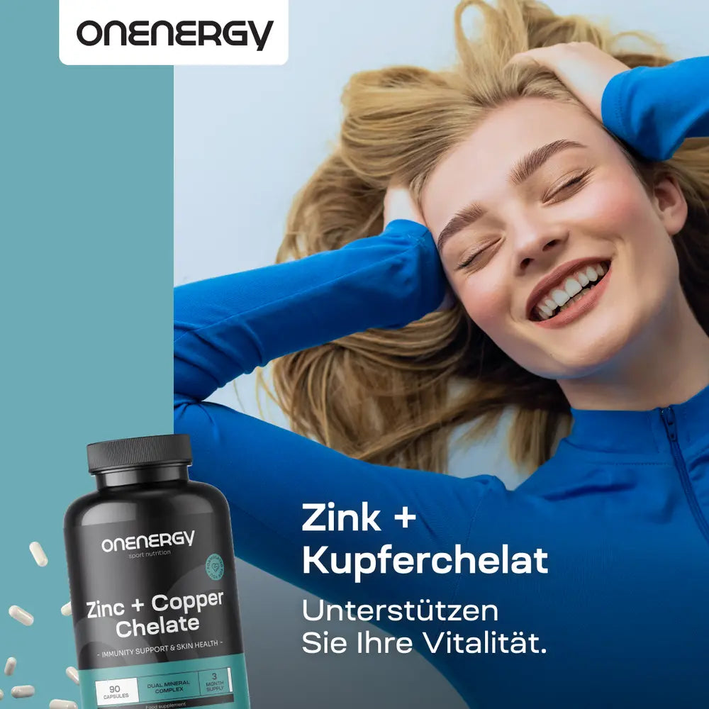 OnEnergy | Zink + Kupferchelat – 90 Kapseln