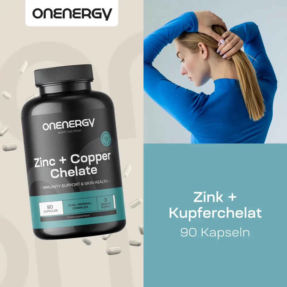 OnEnergy | Zink + Kupferchelat – 90 Kapseln