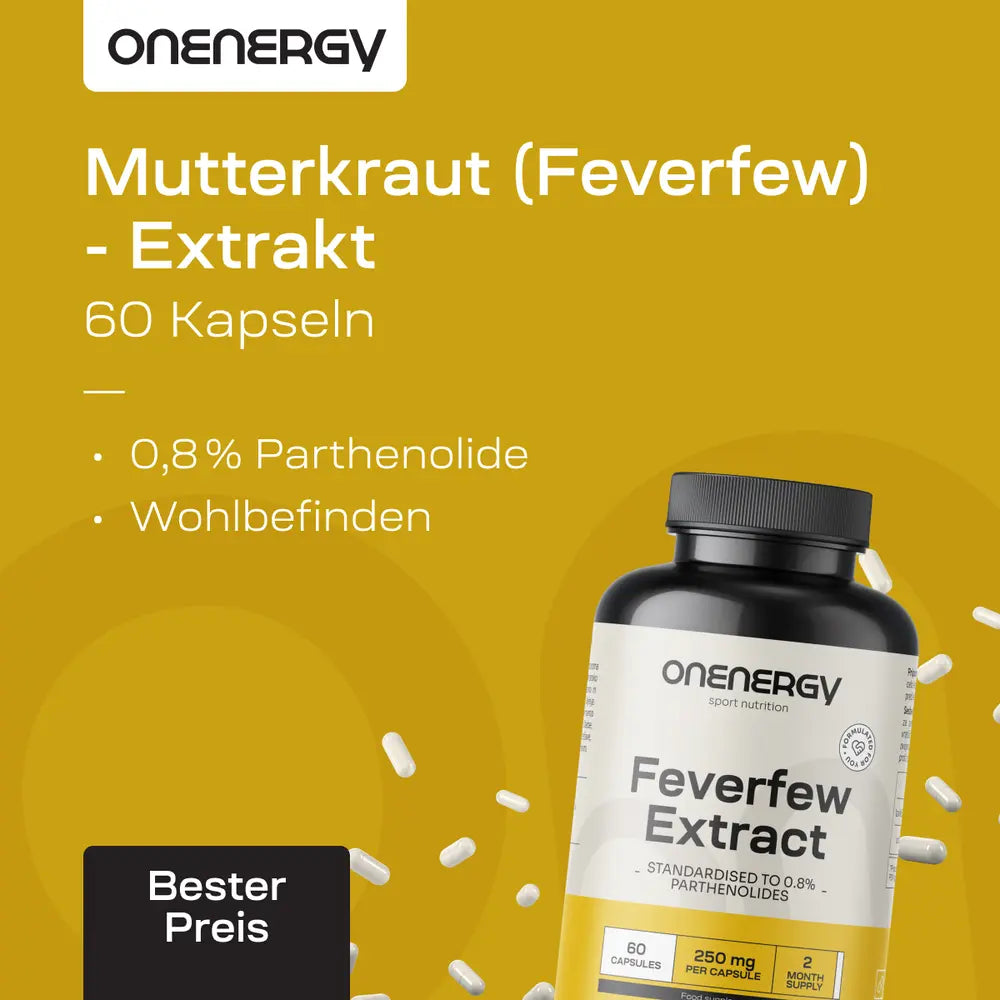 OnEnergy | Mutterkraut (Feverfew) – Extrakt - 60 Kapseln