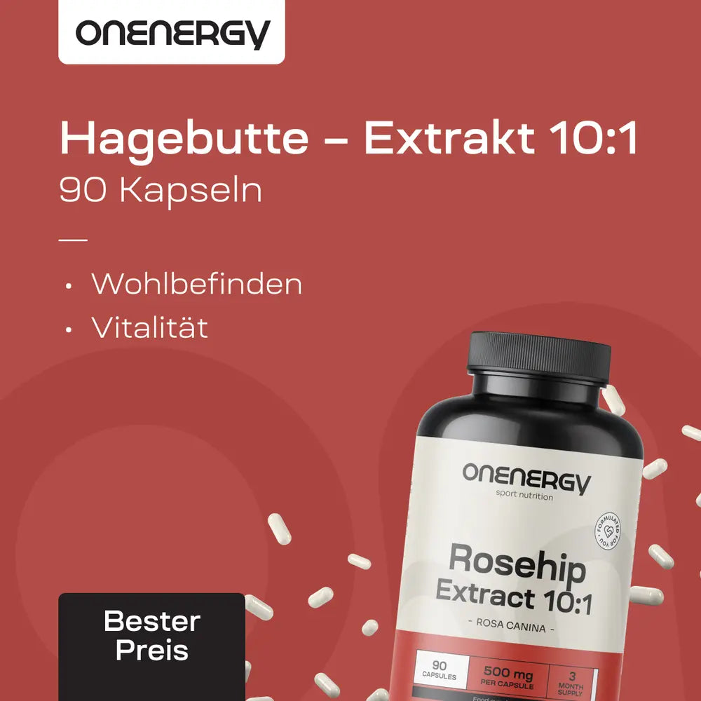 OnEnergy | Hagebutte – Extrakt 10:1 - 90 Kapseln