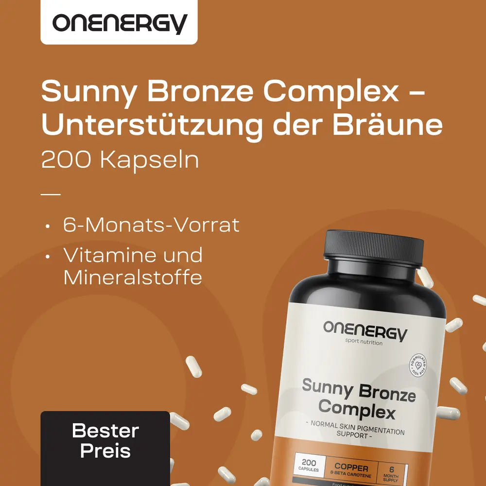 OnEnergy | Sunny Bronze Complex – Unterstützung der Bräune – 200 Kapseln