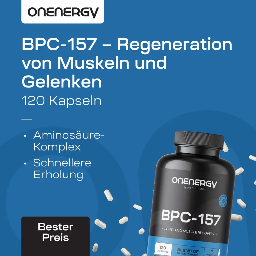 OnEnergy | BPC-157 Futupeptid-Mischung – Aminosäuren-Komplex - 120 Kapseln