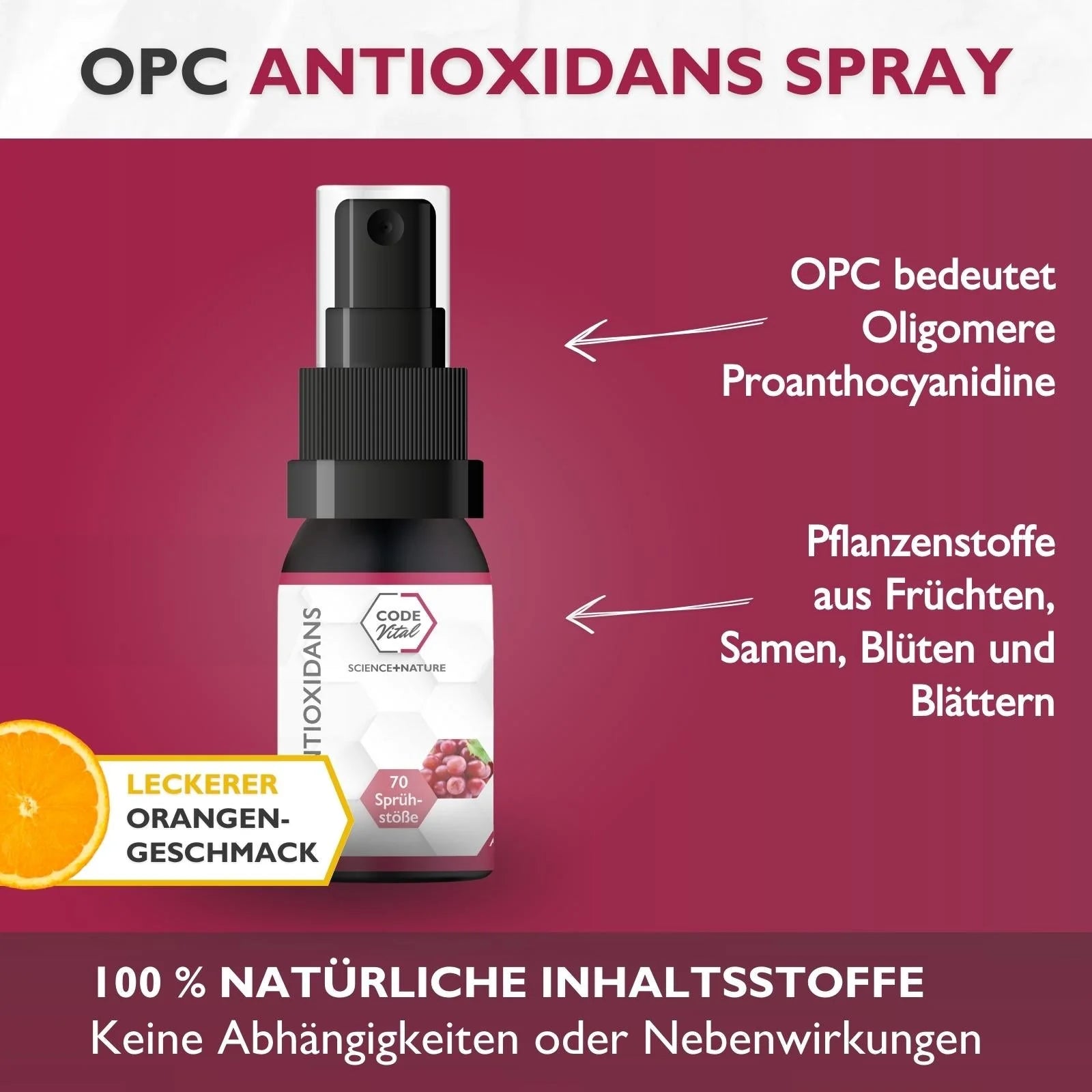 Code Vital OPC Antioxidans Zellschutz Spray - Für jede KÖRPERZELLE