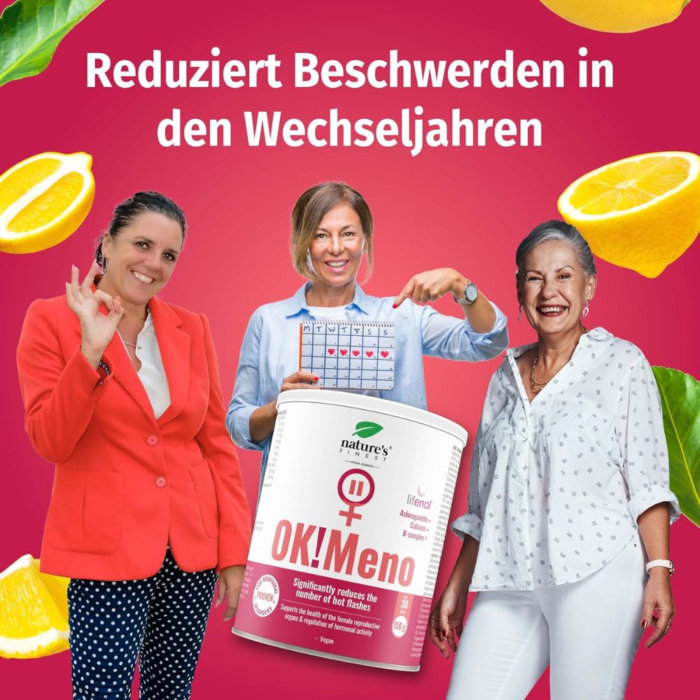 Nature`s Finest | Ok!Meno gegen Hitzewallungen, Wechseljahre & Menopause