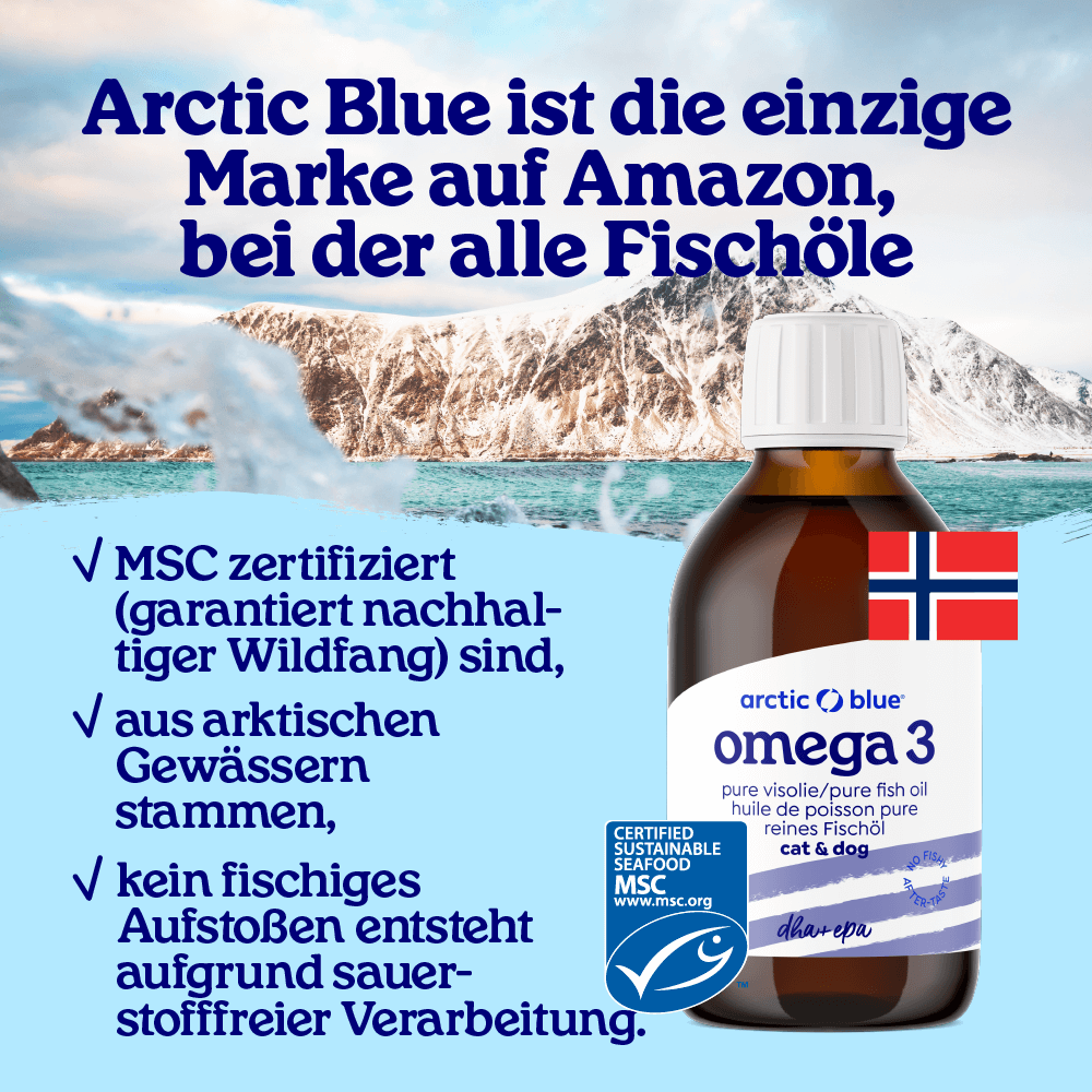 Arctic Blue Omega 3 Fischöl für Hunde & Katzen