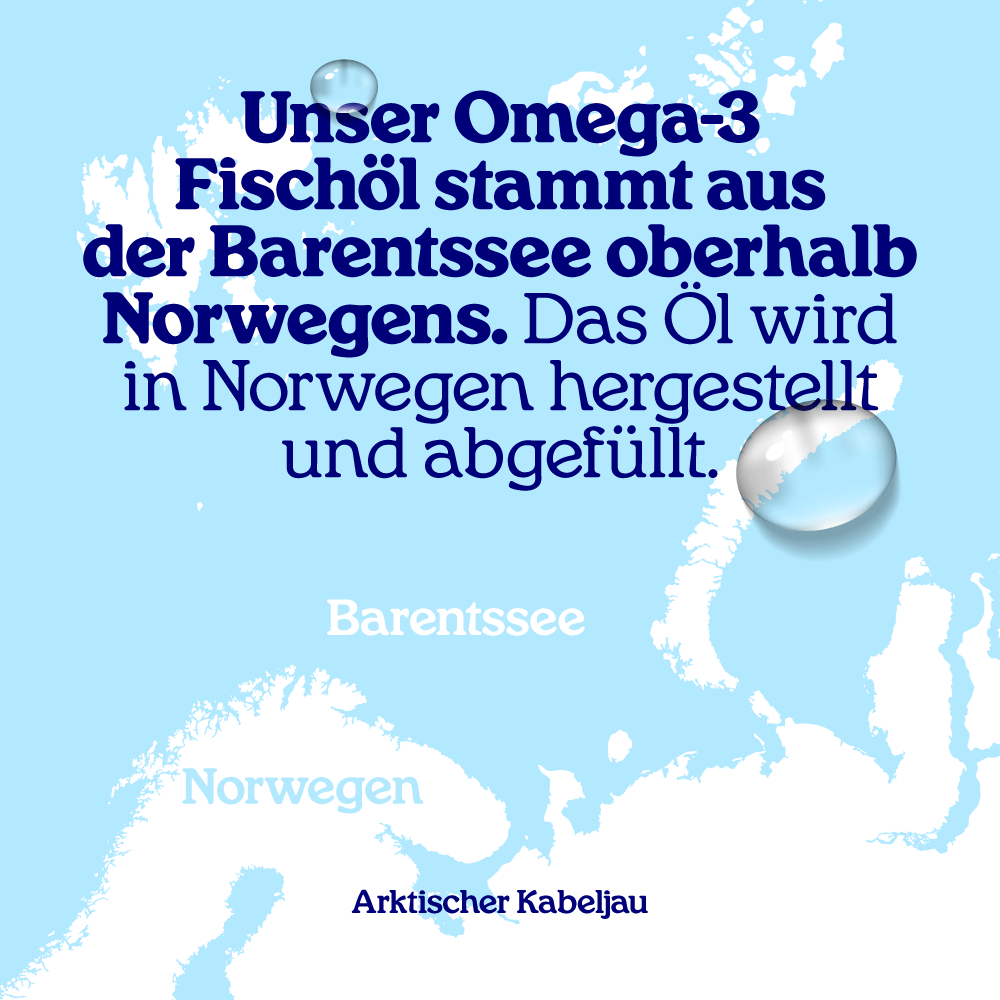 Arctic Blue Full Spectrum Omega 3 Fischöl mit Vitamin D - 150ml