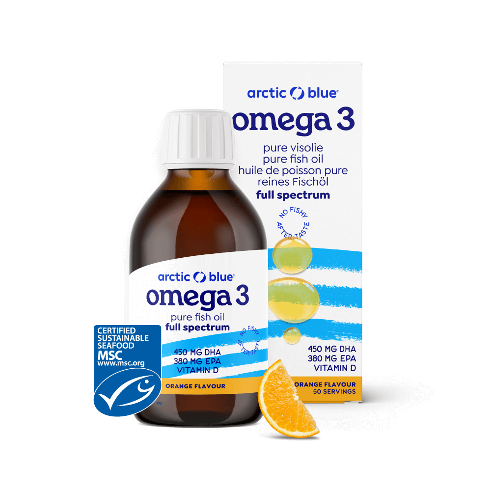 Arctic Blue Full Spectrum Omega 3 Fischöl mit Vitamin D - 150ml