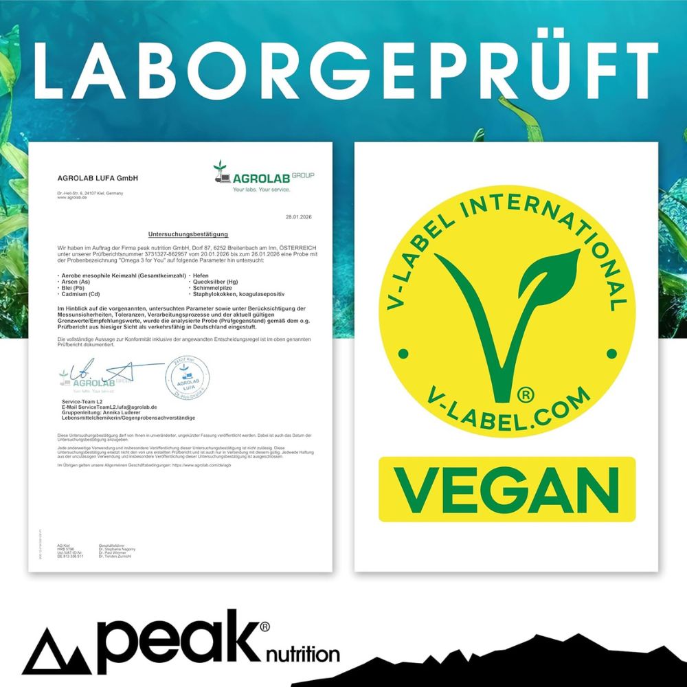 peak nutrition | Omega 3 for YOU - Multivitamin Tropfen für Erwachsene mit DHA + EPA - 20 ml