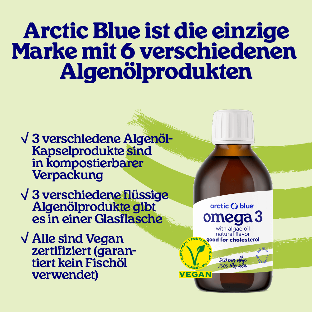 Arctic Blue Omega 3 mit Algenöl und Leinsamenöl