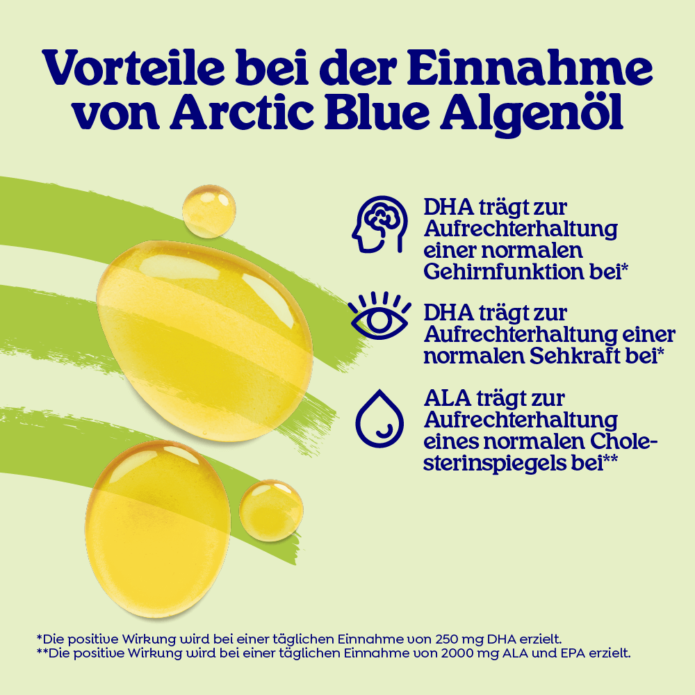 Arctic Blue Omega 3 mit Algenöl und Leinsamenöl