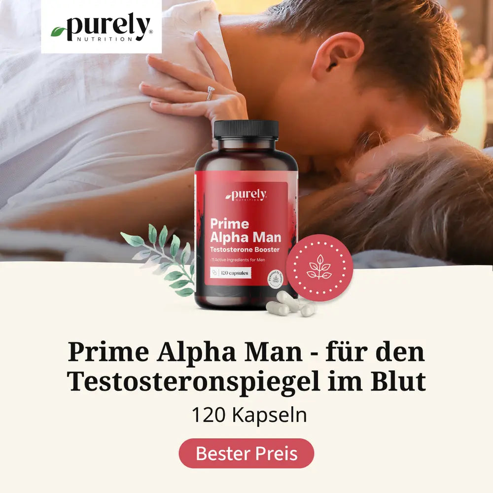Purely | Prime Alpha Man - für einen optimalen Testosteronspiegel im Blut - 120 Kapseln