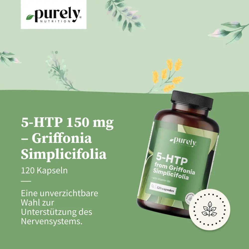 Purely | 5-HTP 150 mg – Griffonia simplicifolia - 120 Kapseln