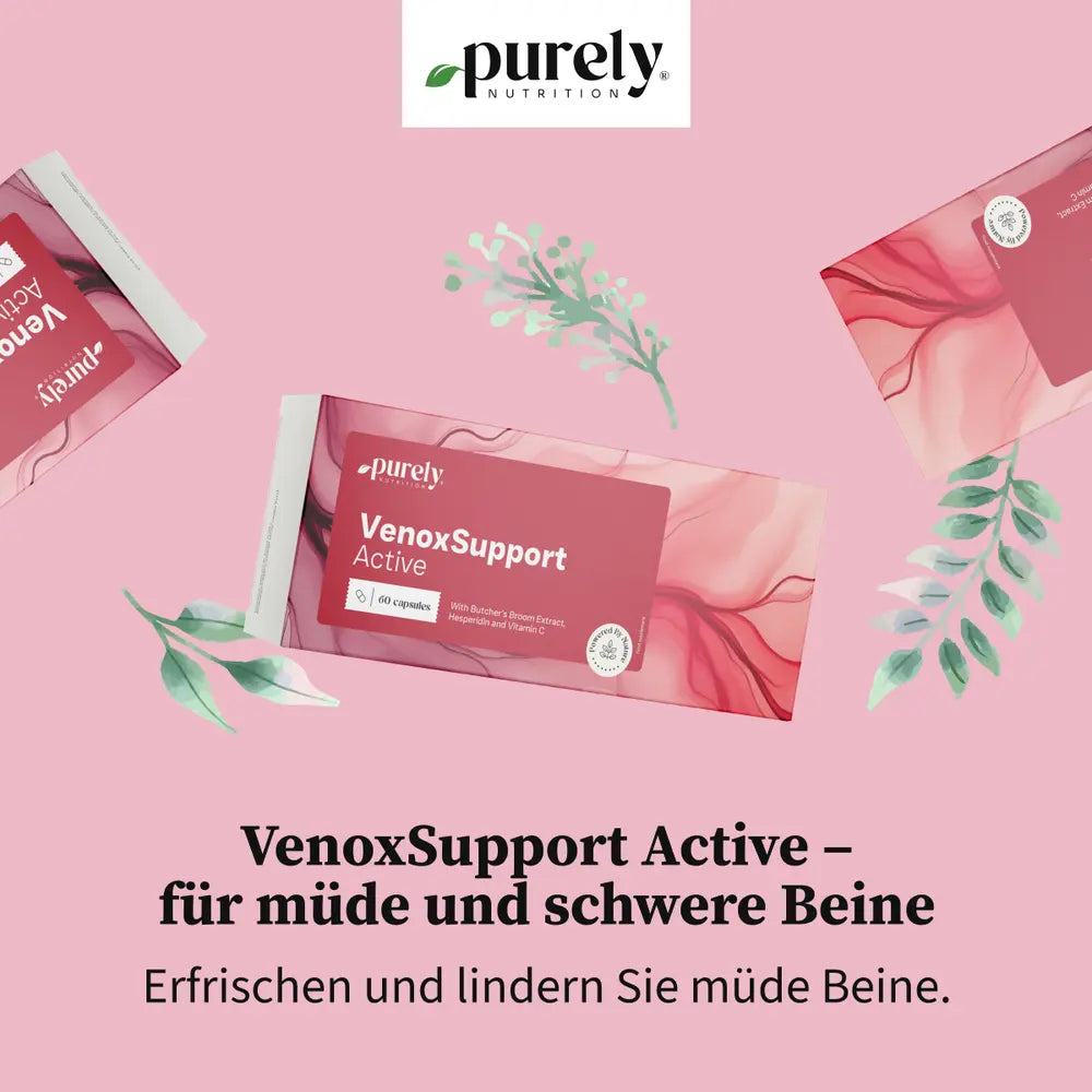 Purely | VenoxSupport Active – für müde und schwere Beine - 60 Kapseln