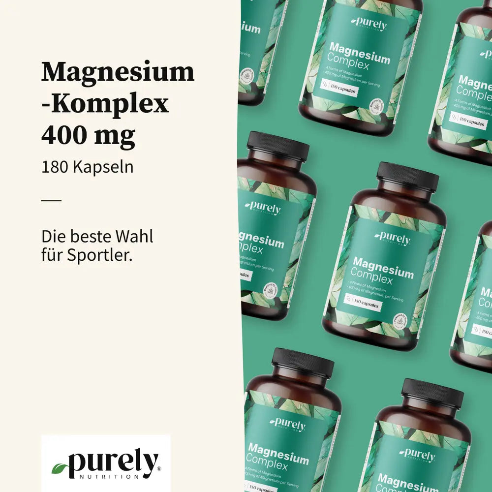 Purely | Magnesiumkomplex 400 mg - 180 Kapseln