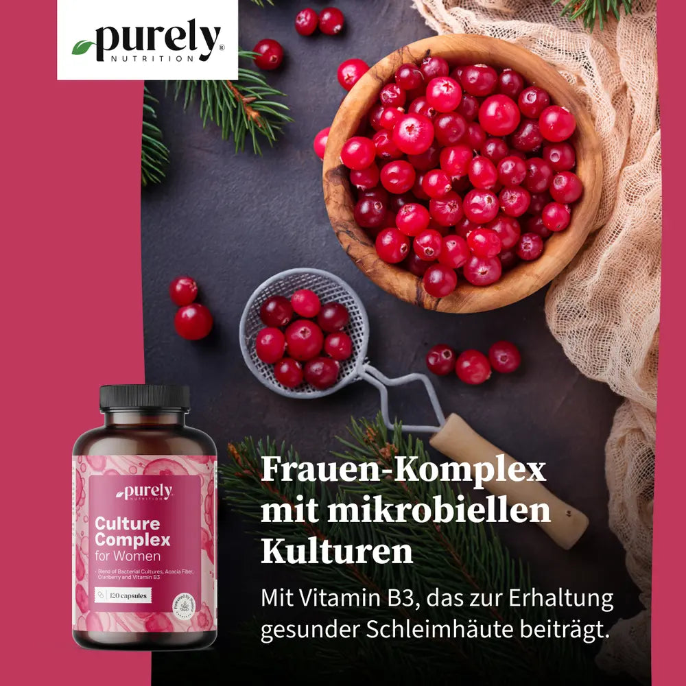 Purely | Frauen-Komplex mit mikrobiellen Kulturen -  120 Kapseln