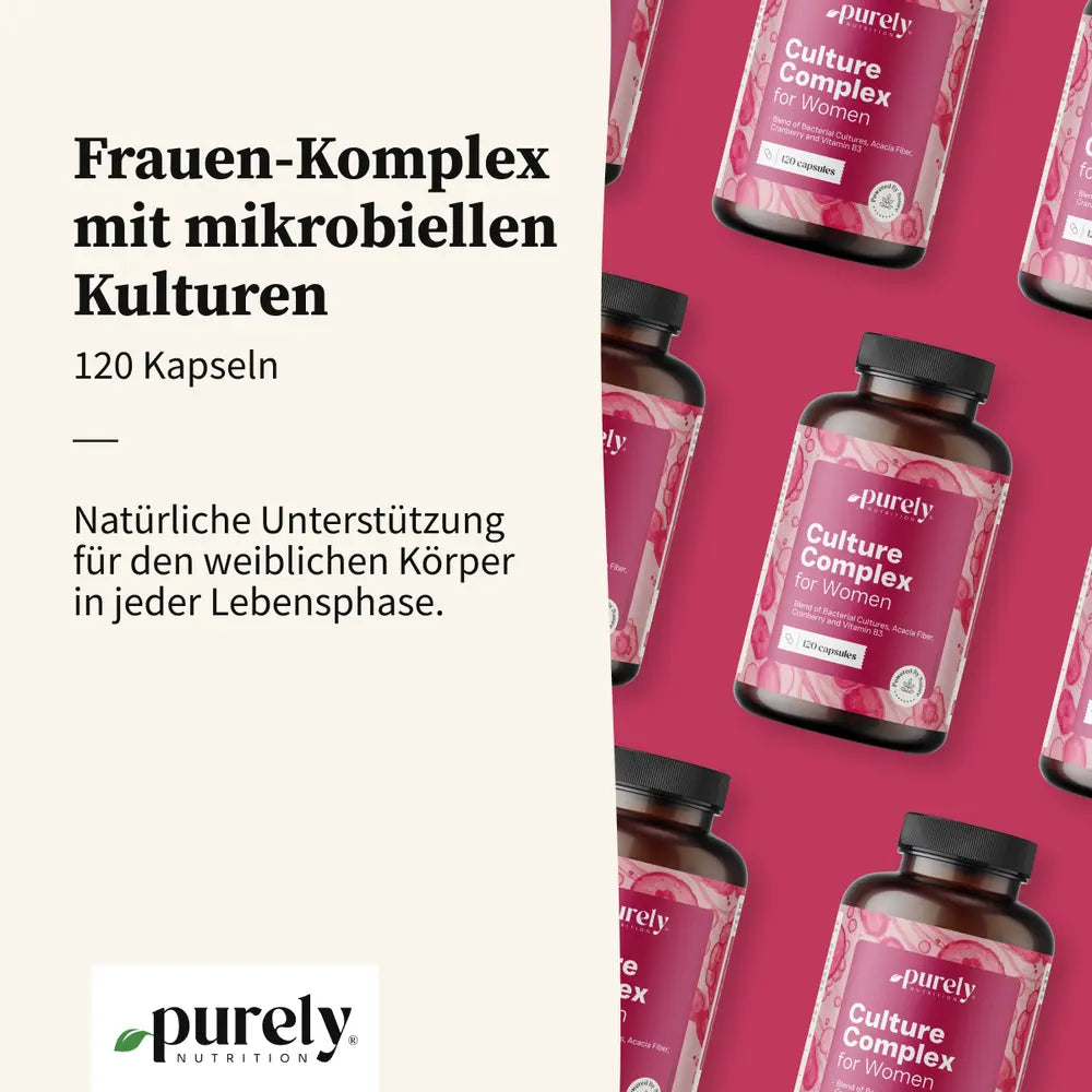 Purely | Frauen-Komplex mit mikrobiellen Kulturen -  120 Kapseln