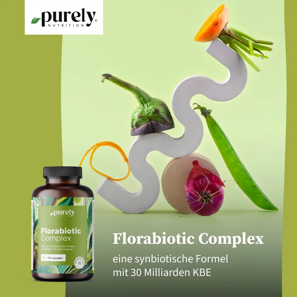 Purely | Florabiotic Complex – synbiotische Formel mit 30 Milliarden KBE - 60 Kapseln