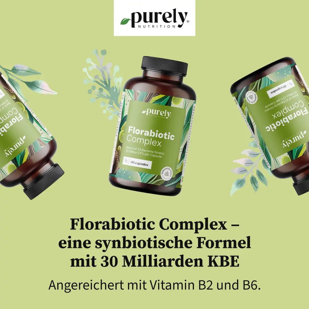 Purely | Florabiotic Complex – synbiotische Formel mit 30 Milliarden KBE - 60 Kapseln