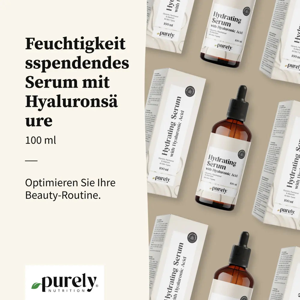 Purely Cosmetics® | Feuchtigkeitsspendendes Serum mit Hyaluronsäure - 100 ml