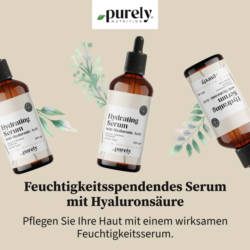 Purely Cosmetics® | Feuchtigkeitsspendendes Serum mit Hyaluronsäure - 100 ml
