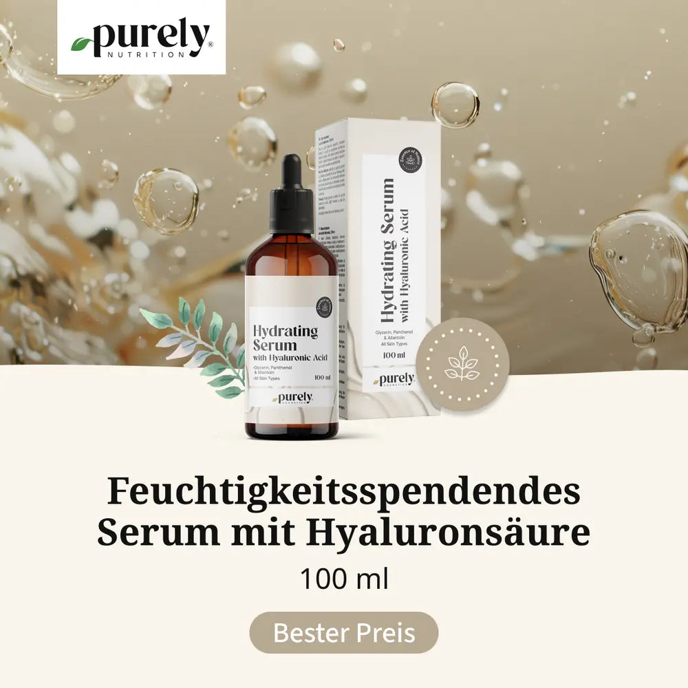Purely Cosmetics® | Feuchtigkeitsspendendes Serum mit Hyaluronsäure - 100 ml