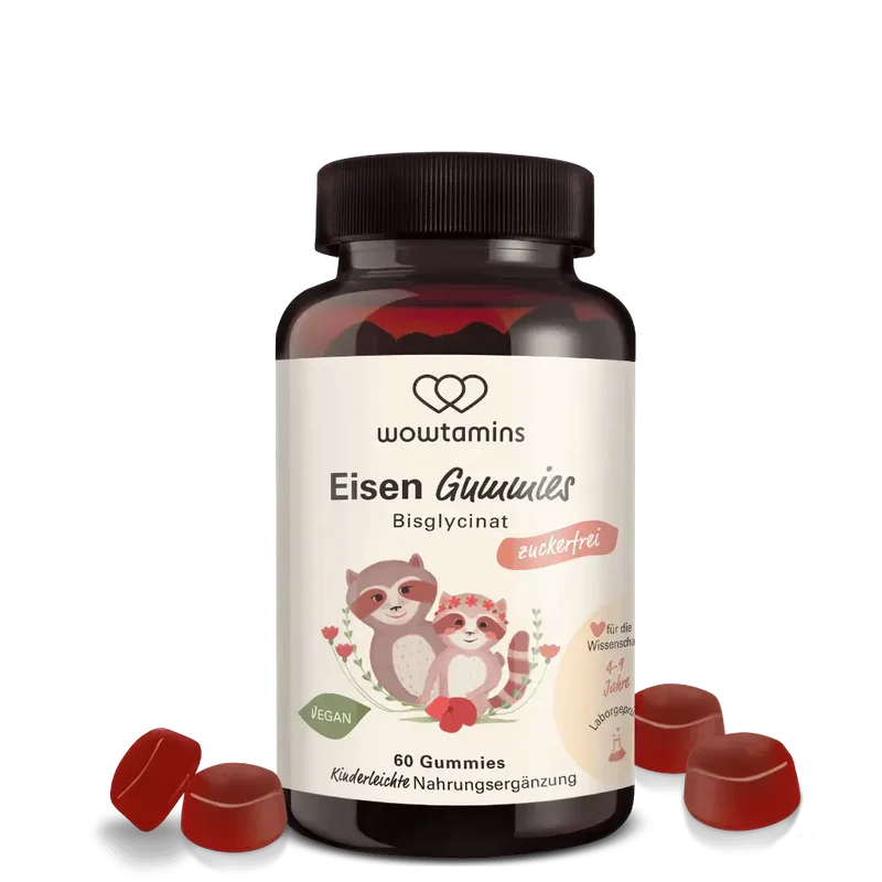 WOWTAMINS I Eisen Gummies I Bisglycinat + Vitamin C