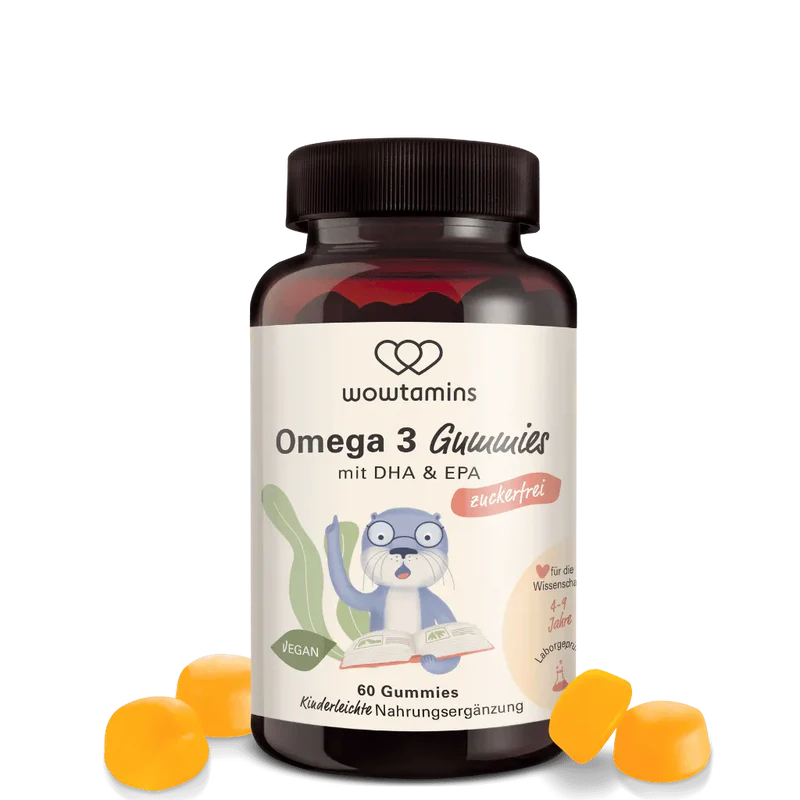 WOWTAMINS I Omega 3 Gummies I zuckerfrei I Omega 3s für Kinder