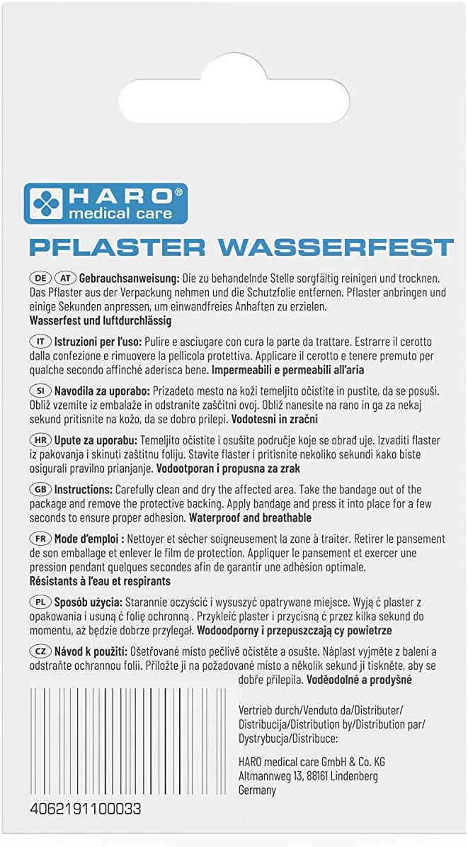 Haro | Pflaster Set 20-teilig - Wasserfeste und luftdurchlässig