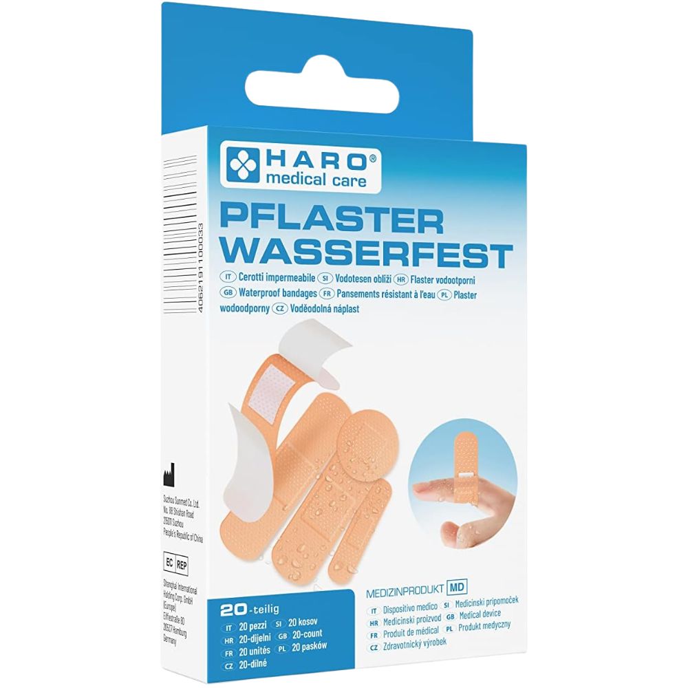 Haro | Pflaster Set 20-teilig - Wasserfeste und luftdurchlässig