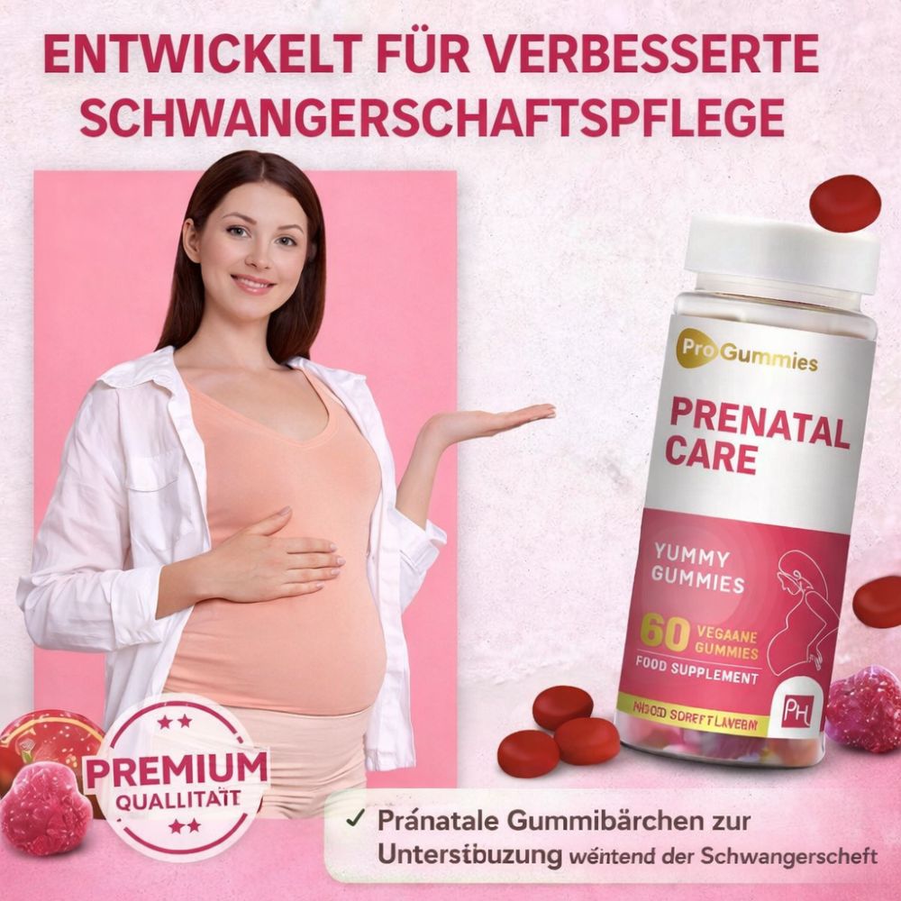 Prowise Healthcare Prenatal Care Gummies – 400 µg Folsäure für Schwangerschaft & Kinderwunsch – 60 vegane Gummies