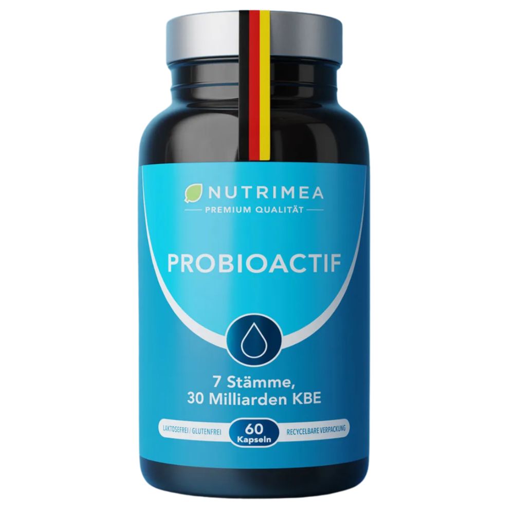 Nutrimea | Probioactif Kulturen-Komplex mit 7 Bakterienstämmen & Vitamin D – 60 Kapseln
