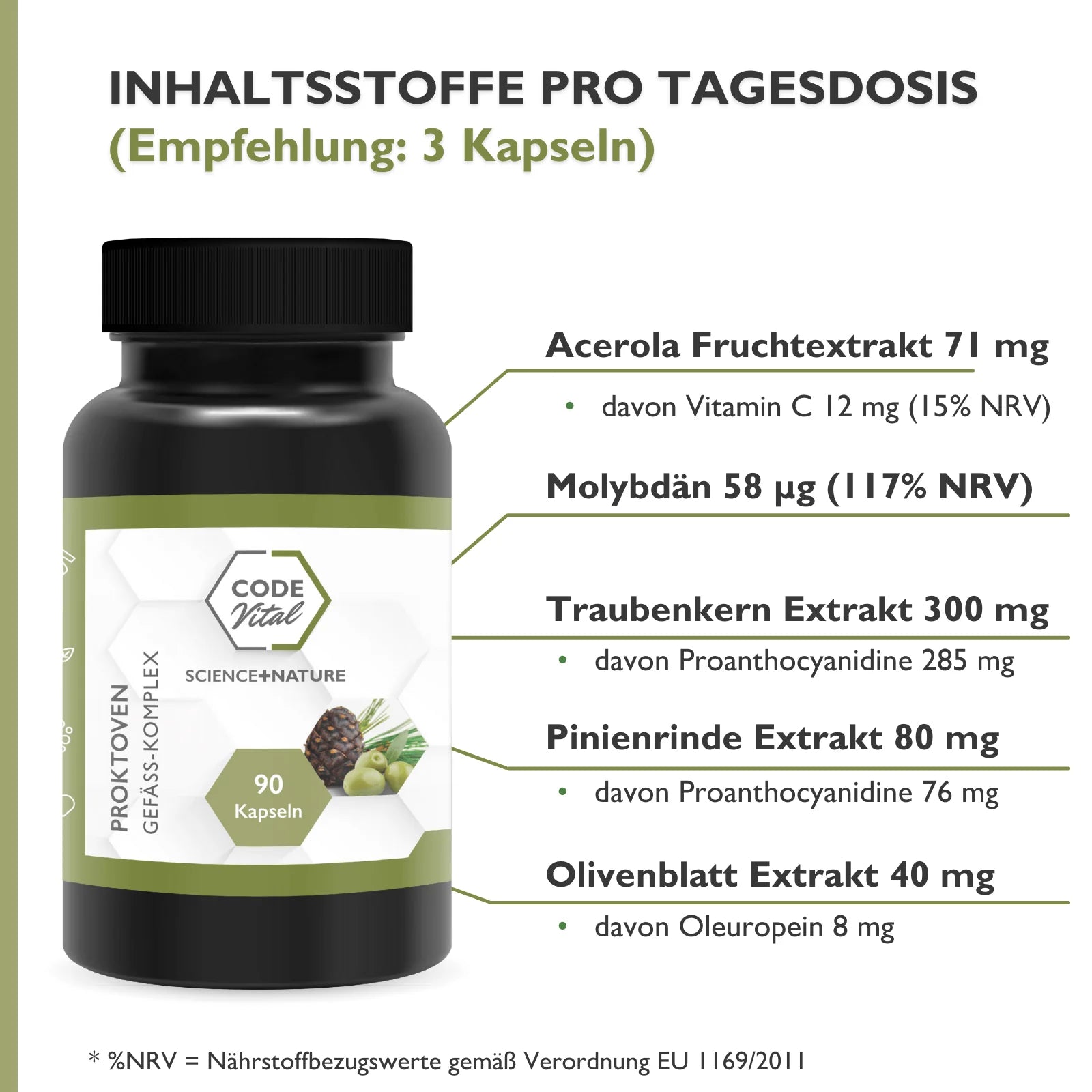 Code Vital ProktoVen Gefäß-Komplex - Polyphenole zur Entlastung der Blutgefäße im Analbereich