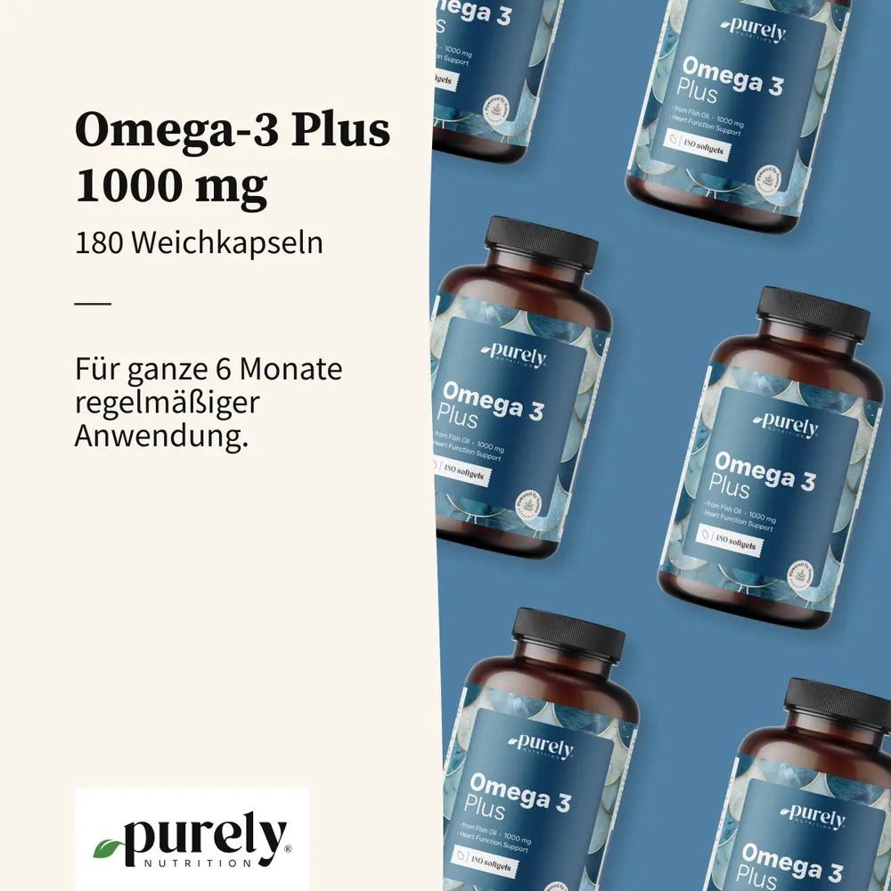 Purely | Omega-3 Plus 1000 mg - 180 Weichkapseln