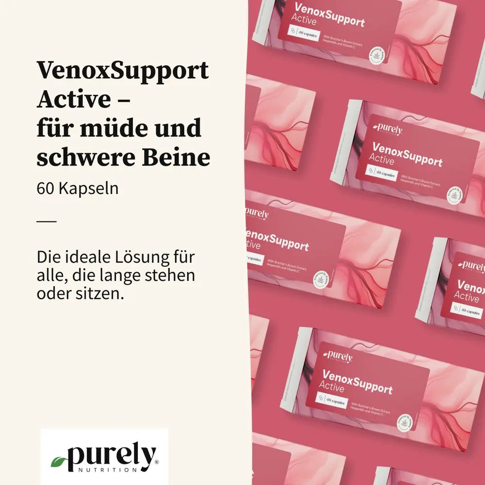 Purely | VenoxSupport Active – für müde und schwere Beine - 60 Kapseln