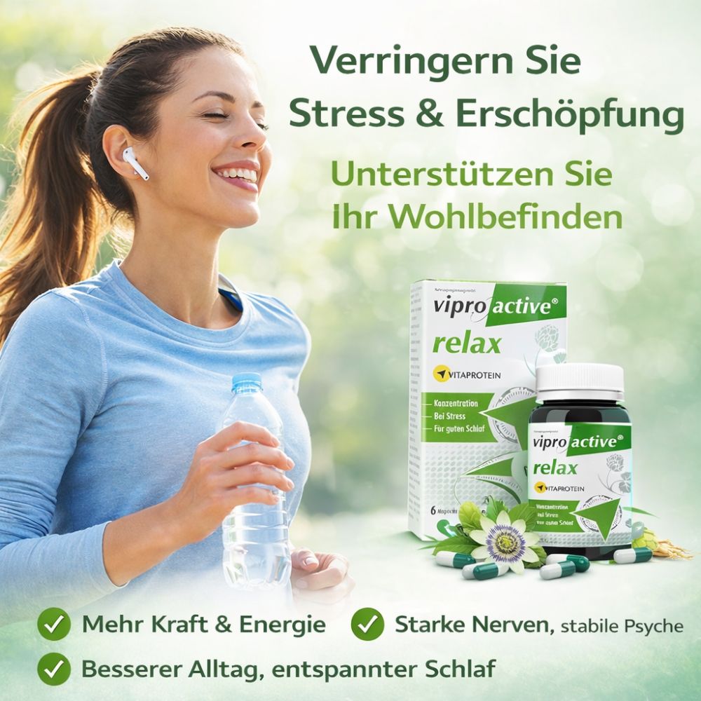 Viproactive | Relax – Entspannung, Stressabbau & erholsamer Schlaf - 60 Kapseln
