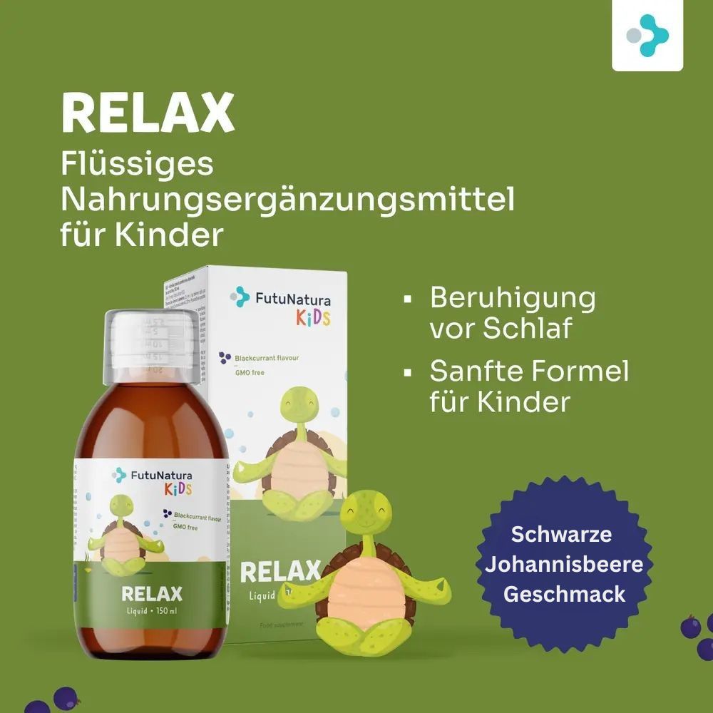FutuNatura | Relax - Kindersirup für optimale Entspannung und Schlaf - 150ml