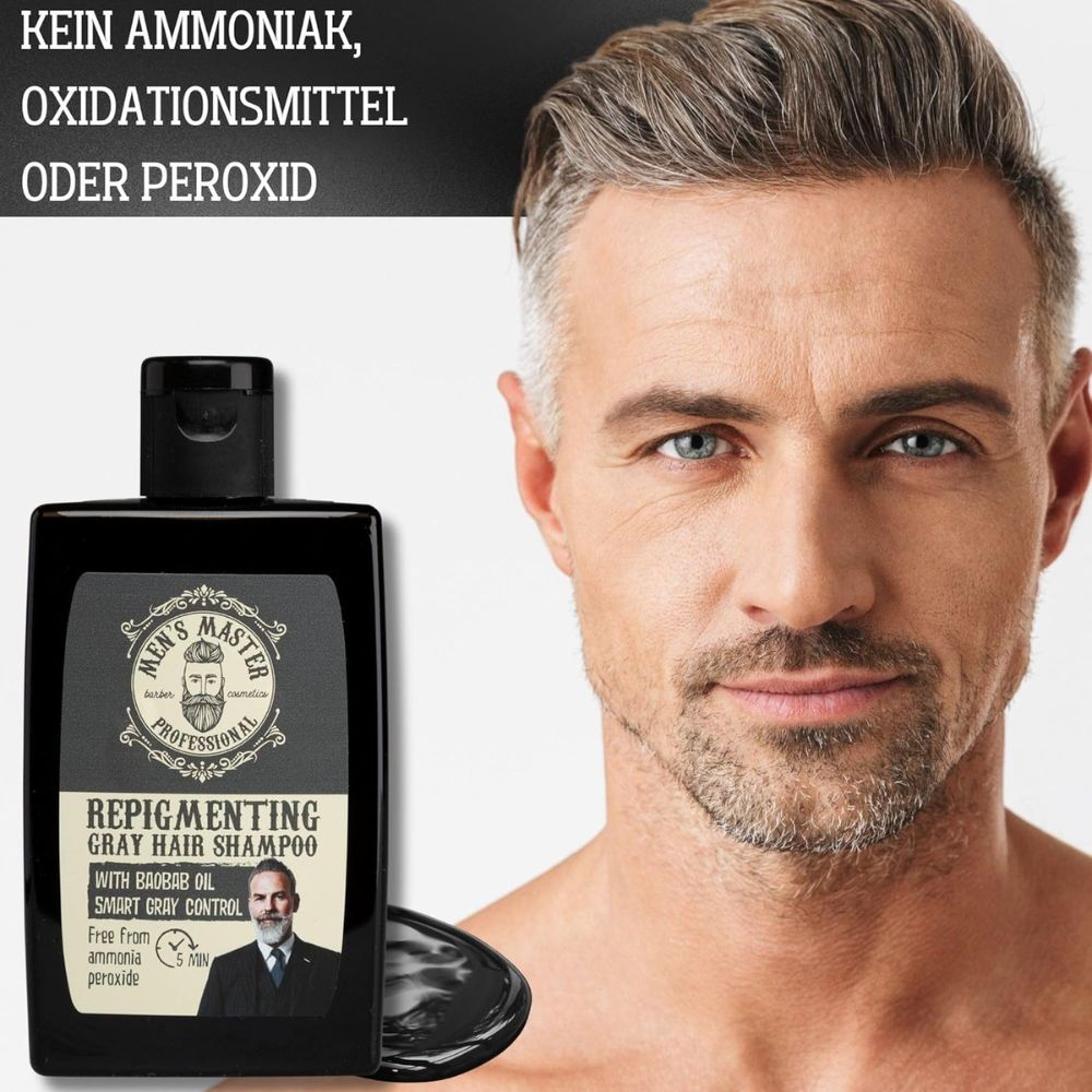 Mister33 | Repigmentierendes Shampoo - Männerpflege für graues Haar - 120 ml