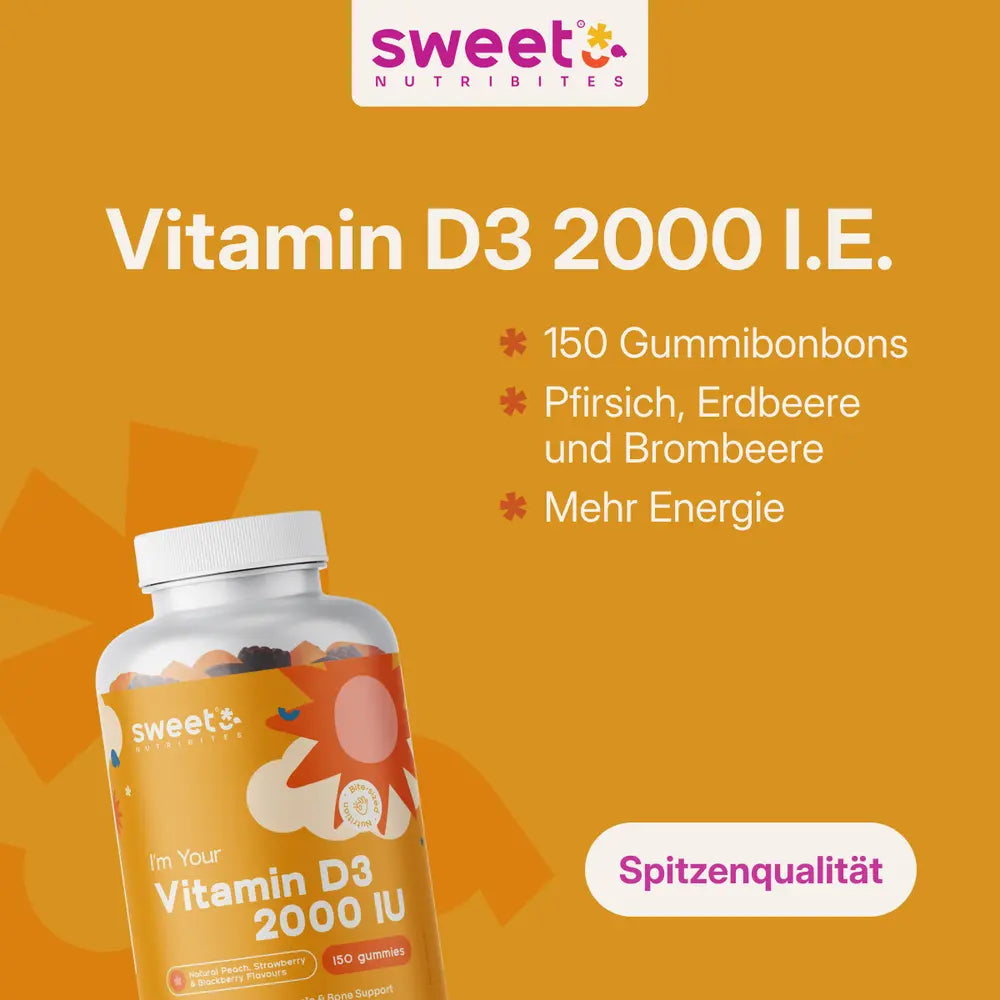 Sweet Nutribites | Vitamin D3 2000 I.E. - 150 Gummibonbons