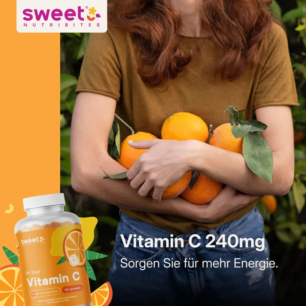 Sweet Nutribites | Vitamin C 240 mg - Stärkung der Abwehrkräfte - 150 Gummibonbons