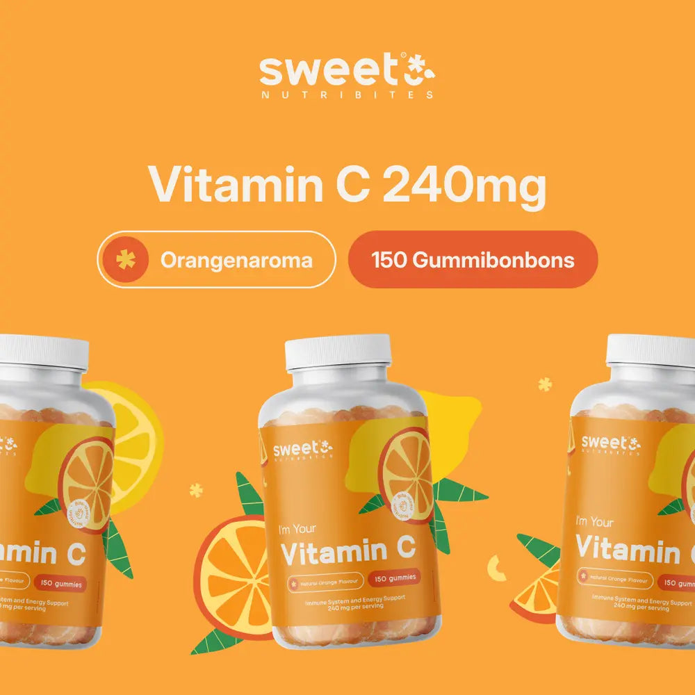 Sweet Nutribites | Vitamin C 240 mg - Stärkung der Abwehrkräfte - 150 Gummibonbons