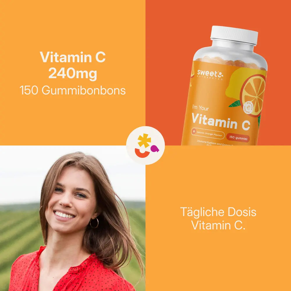 Sweet Nutribites | Vitamin C 240 mg - Stärkung der Abwehrkräfte - 150 Gummibonbons