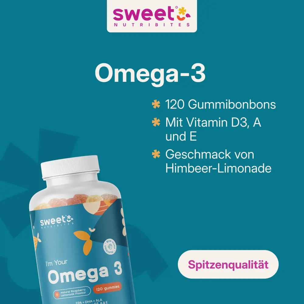 Sweet Nutribites | Omega-3 Gummibonbons - 120 Stück XL