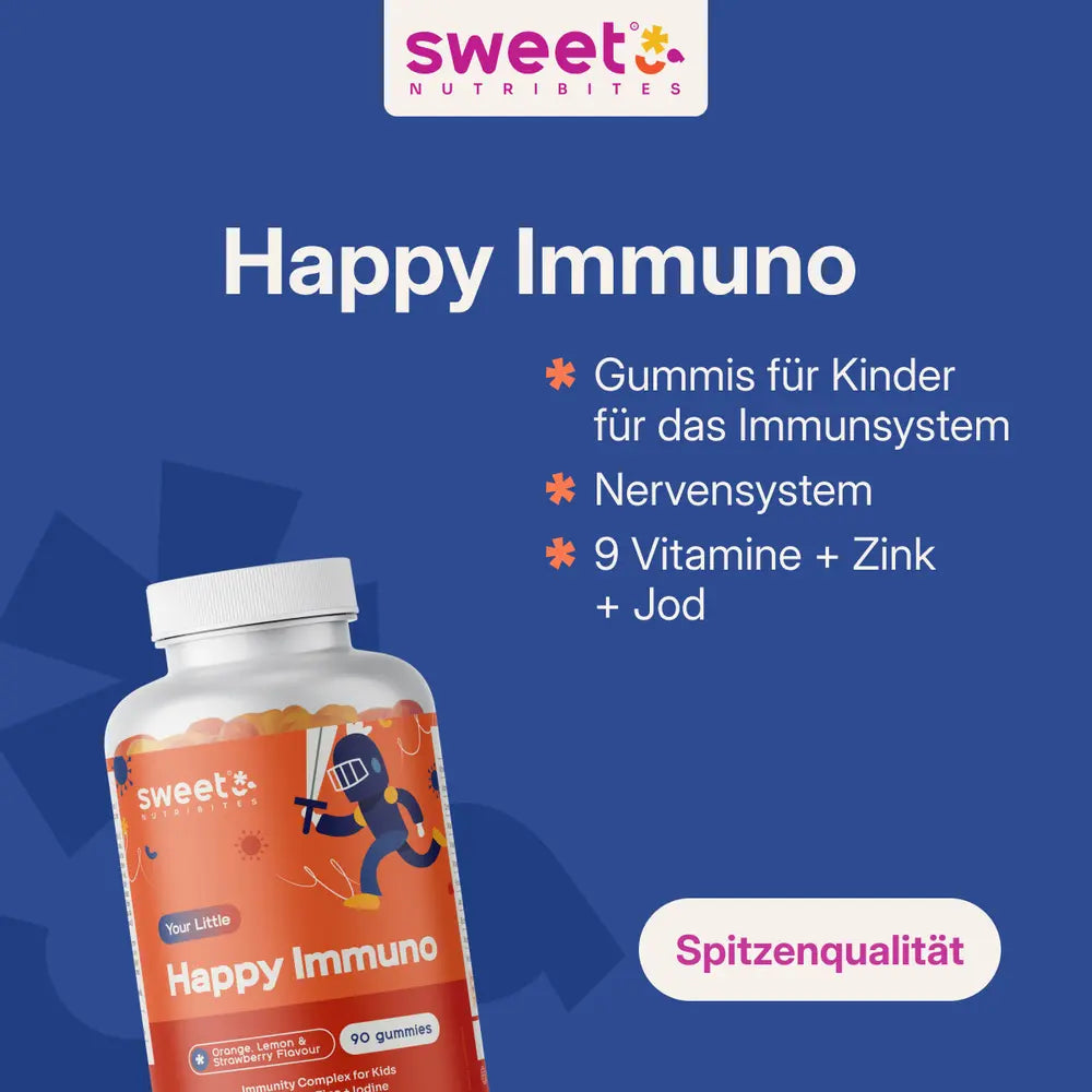 Sweet Nutribites | Happy Immuno Gummis für Kinder für das Immunsystem - 90 Gummibonbons