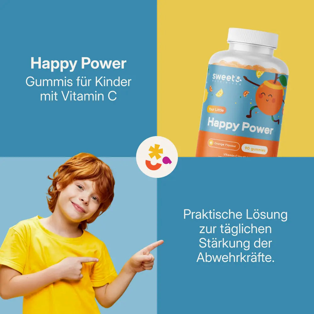Sweet Nutribites | Happy Power Gummis für Kinder mit Vitamin C - 90 Gummibonbons