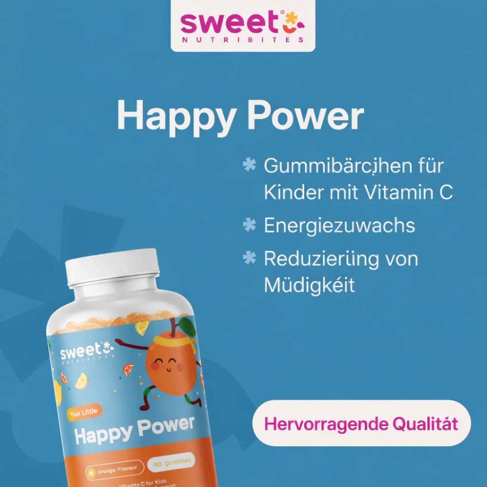Sweet Nutribites | Happy Power Gummis für Kinder mit Vitamin C - 90 Gummibonbons