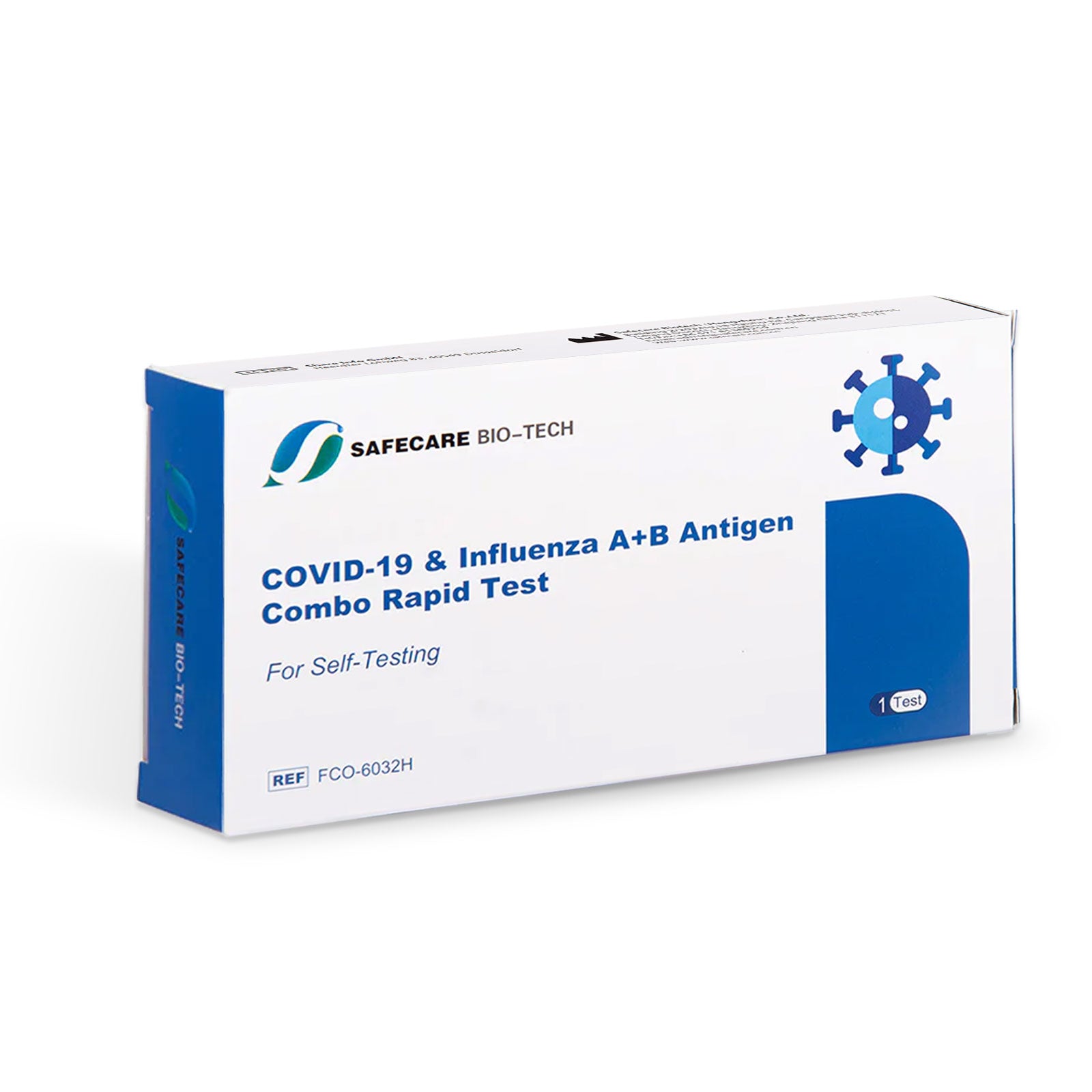 Safecare | 3in1 Influenza A+B & Antigen Covid-19 Combo Rapid Test + GRATIS NANOVIO FFP2 Nanomaske