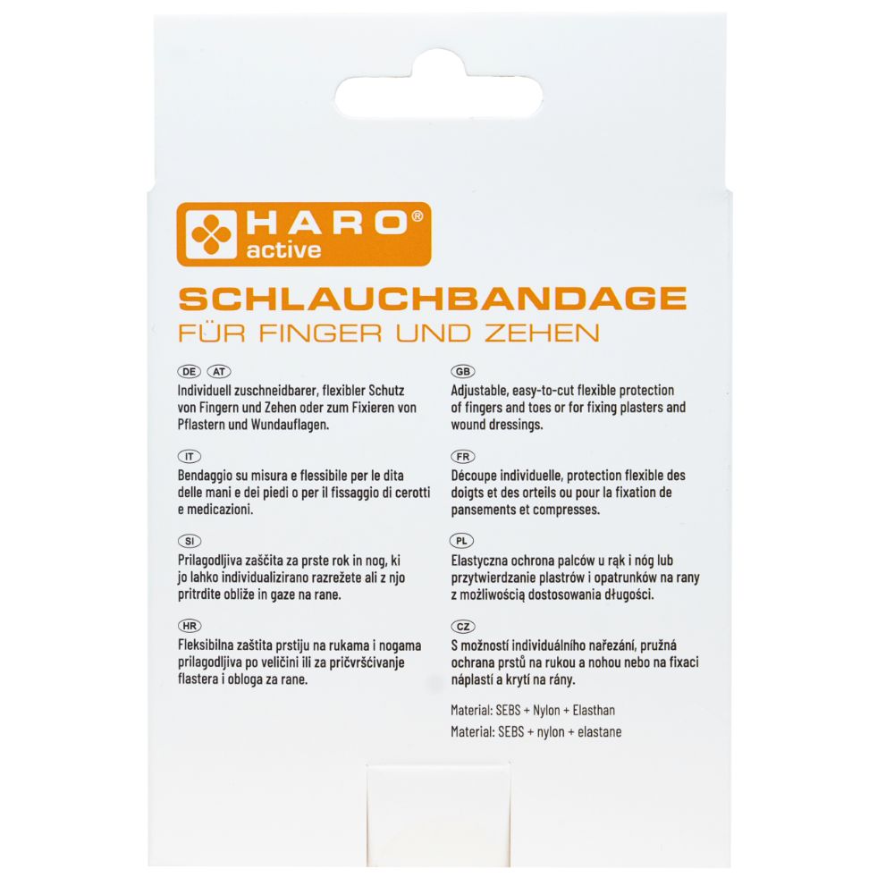 Haro | Schlauchbandage für Finger und Zehen - 2 Stück à 15 cm