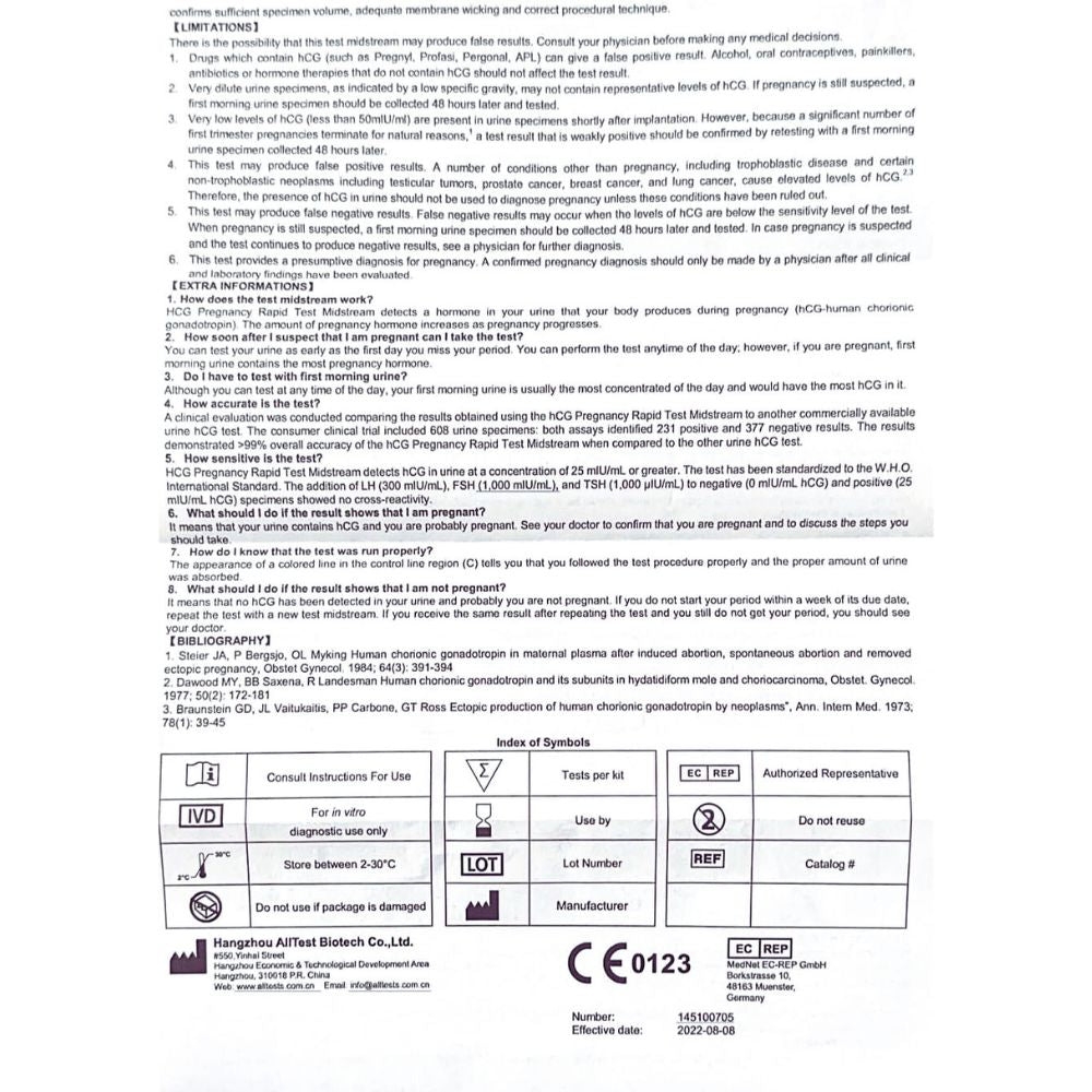 Alltest | Schwangerschaftsschnelltest hCG (Urin)