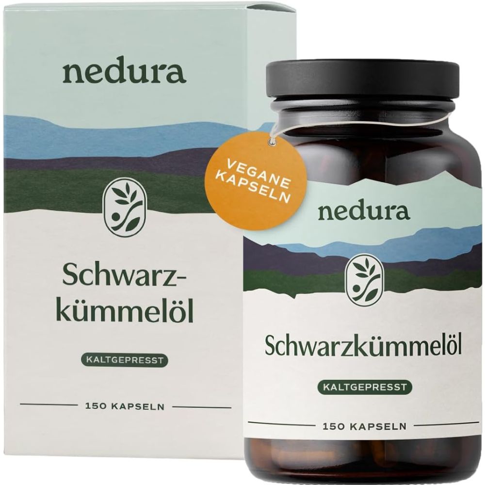 Nedura | Schwarzkümmelöl Kapseln (gefiltert) – 150 Stück