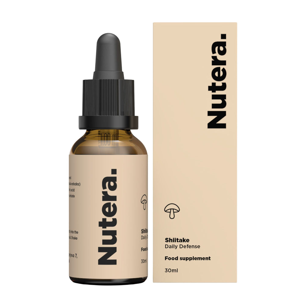 Nutera | Shiitake (Lentinula edodes) Flüssigextrakt 20:1 – 40 % Beta-Glucane – 30 ml